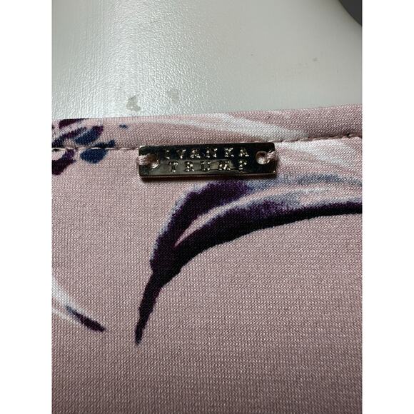 Ivanka Trump Women’s Blush Blouse Size Large Long Sleeve V-Neck Floral - Picture 4 of 8